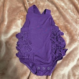 NWT Kate Quinn Deep Purple Romper Size 3-6 Months